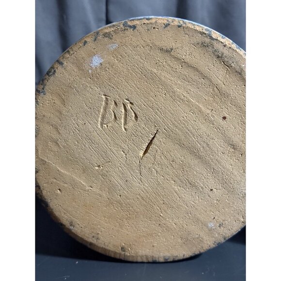 Blue Spongeware Large Storage Jars & Lids Crock Pair Of 7” And 9” - Picture 11 of 12